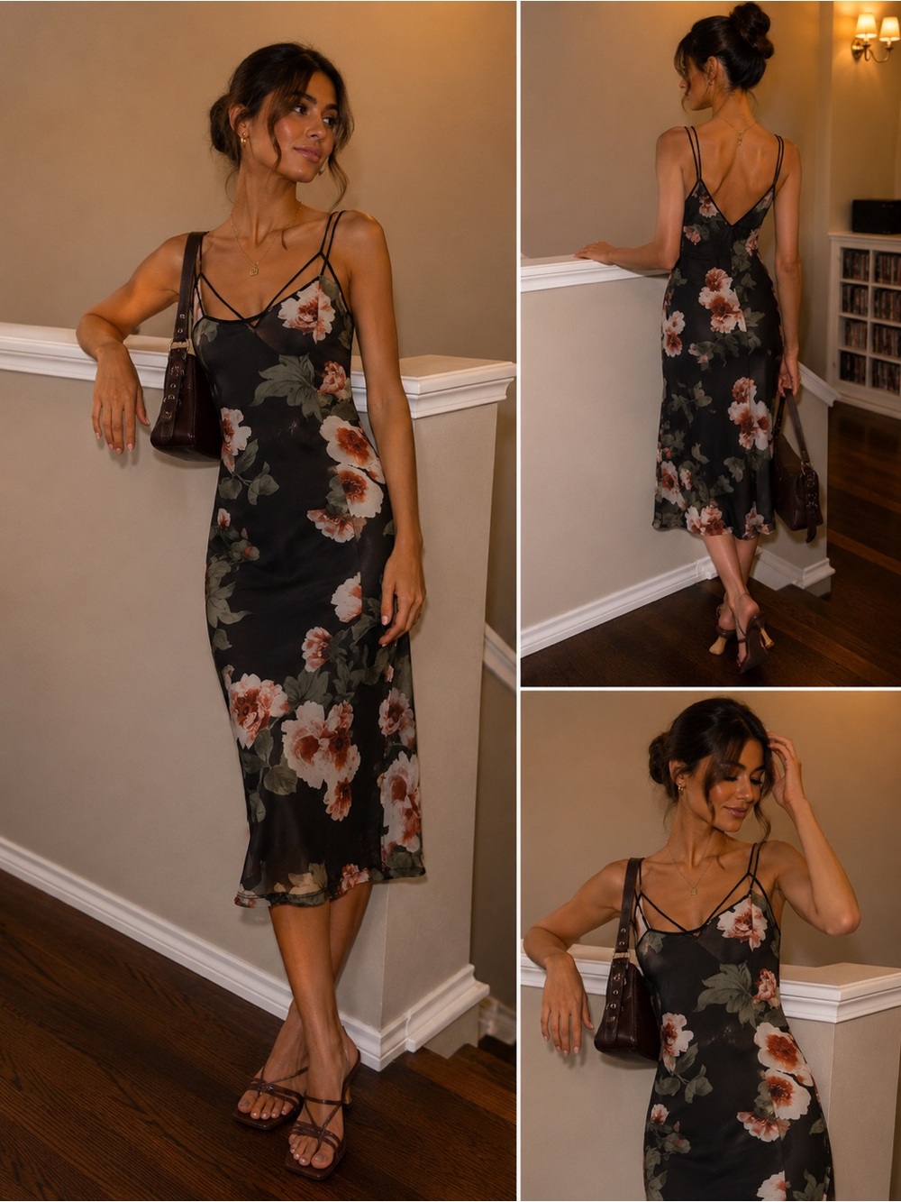GUESS Floral Mesh Midi Dress | Size M | 🌸